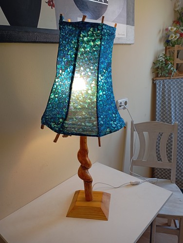 Lampada artigianale blu - lampada,,