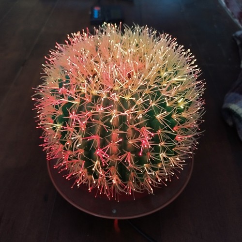 Lampada cactus fibra ottica - cactus,